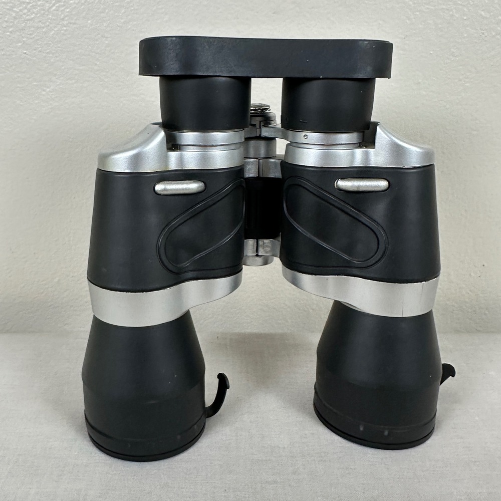 Top Men's 10x50 Binoculars Black Silver Ruby Lens Built-in Compass